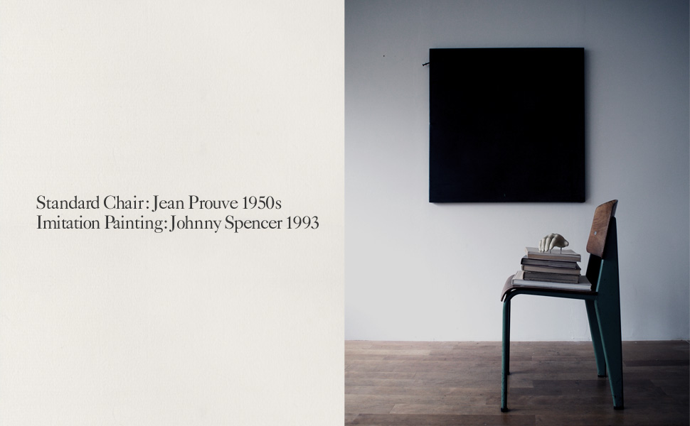 STANDARD CHAIR:JEAN PROUVE 1950S IMITATION PAINTING:JOHNNY SPENCER 1993